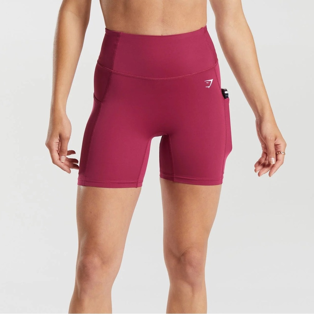 Gymshark burgundy pocket shorts